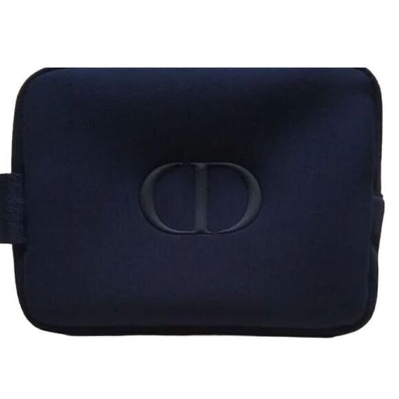 Dior Beauty CD Logo Blue Cosmetic Makeup Bag Dopp Kit Trousse Pouch - Picture 5 of 7